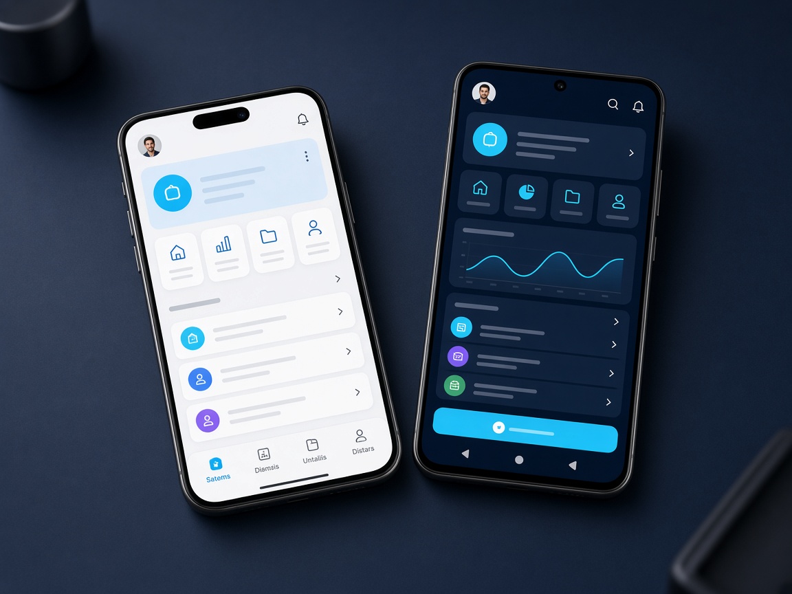 iOS and Android app interfaces