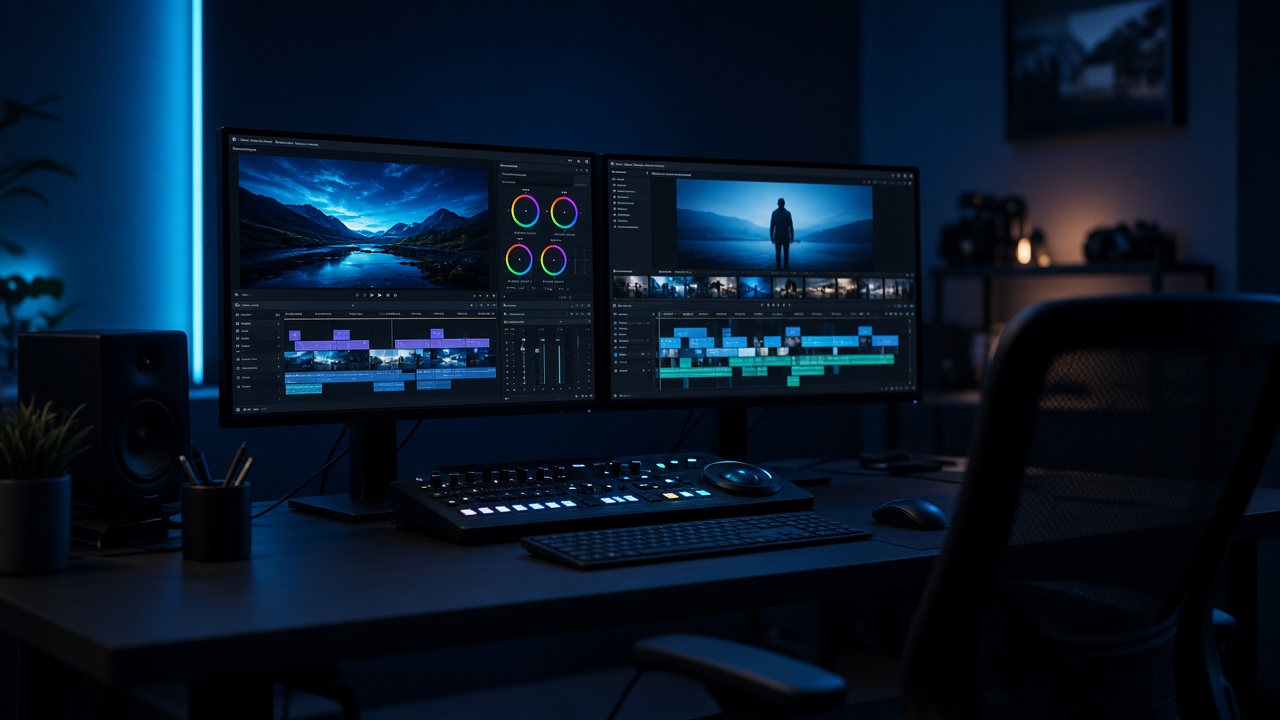 Professional video editing suite