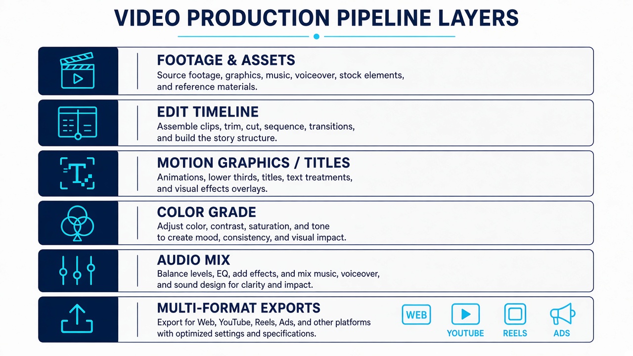 Video production pipeline diagram
